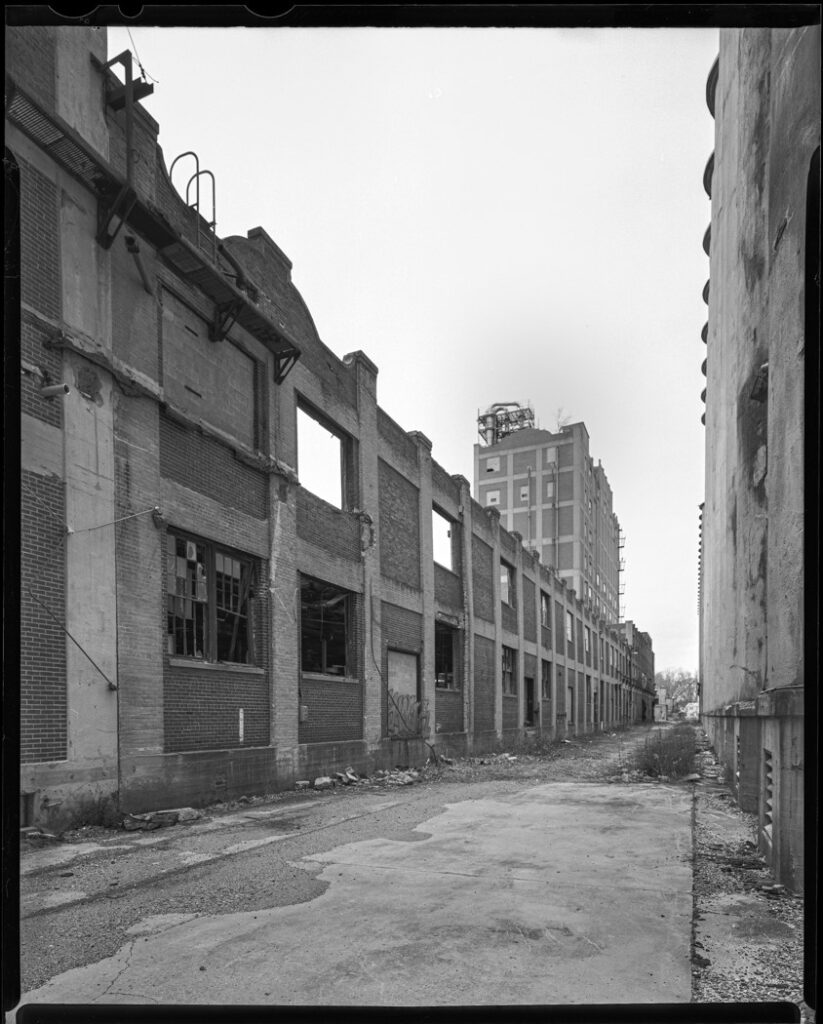 After careful demolition, we were able to recycle over 500 tons of brick from this building. We also sold over 400 engraved Pillsbury bricks from this original warehouse. So, if you have an engraved Pillsbury brick this is where it lived from 1929 to 2023.